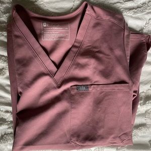 Figs Women Catarina Scrub Top - X-Small - Mineral Mauve